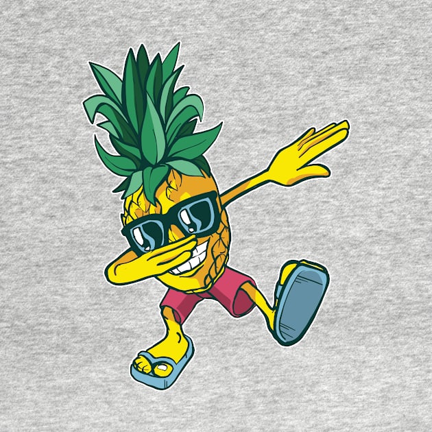 Dabbing Pineapple Sunglasses T shirt Aloha Beaches Hawaii by Ramadangonim